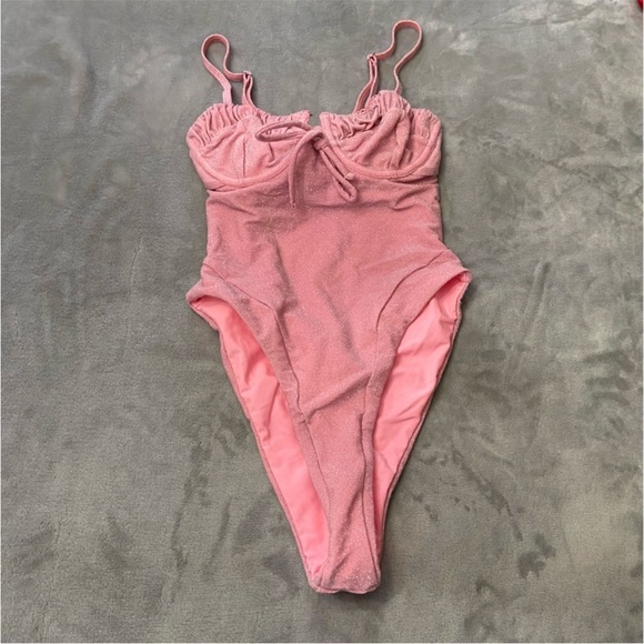 For Love and Lemons - Pink One-Piece Swimsuit - Picture 3 of 5